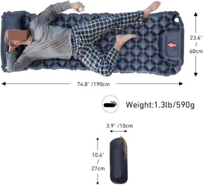 Self Inflating Camping Pad (with foot pump and pillow) 2 Green Explorer Chiang Mai, Camping Gear Rental Self Inflating Camping Mat