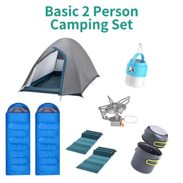 Basic 2 Person Camping Set 1 Basic 2 Person Camping Set Green Explorer Chiang Mai, Camping Gear Rental